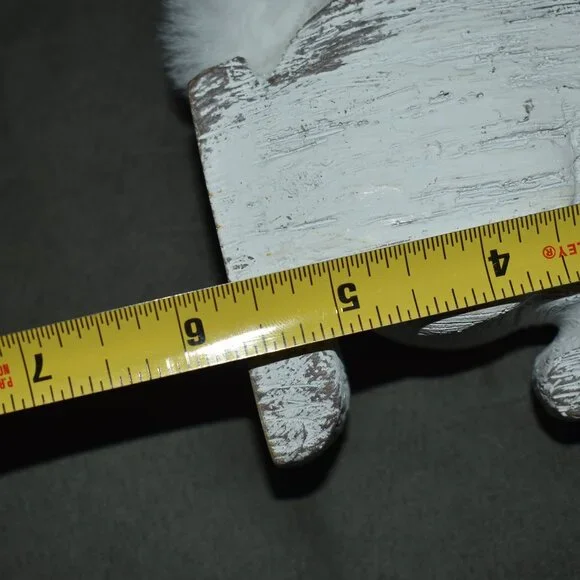 Distressed Shabby Whitewash Bunny Rabbit Rustic Cottage Farmhouse Spring Decor - Picture 10 of 11